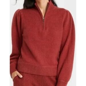 UNIVERSAL THREAD 2X plus red burgundy pullover mock neck sweater NWT B98